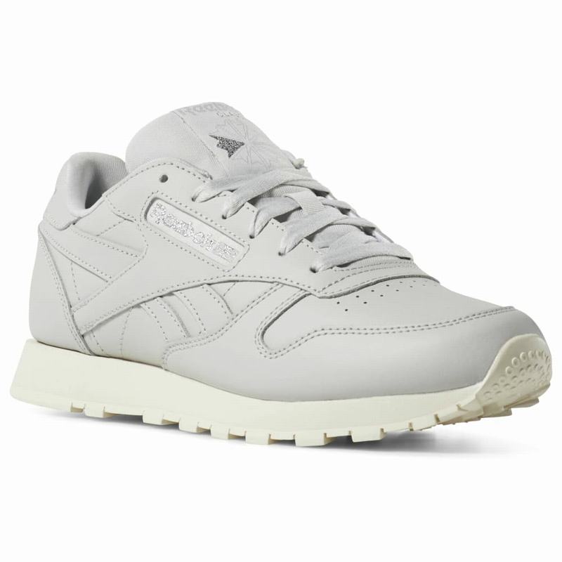 Reebok Classic Leather Tenisky Damske - Siva/Strieborne/Biele OF5396VY